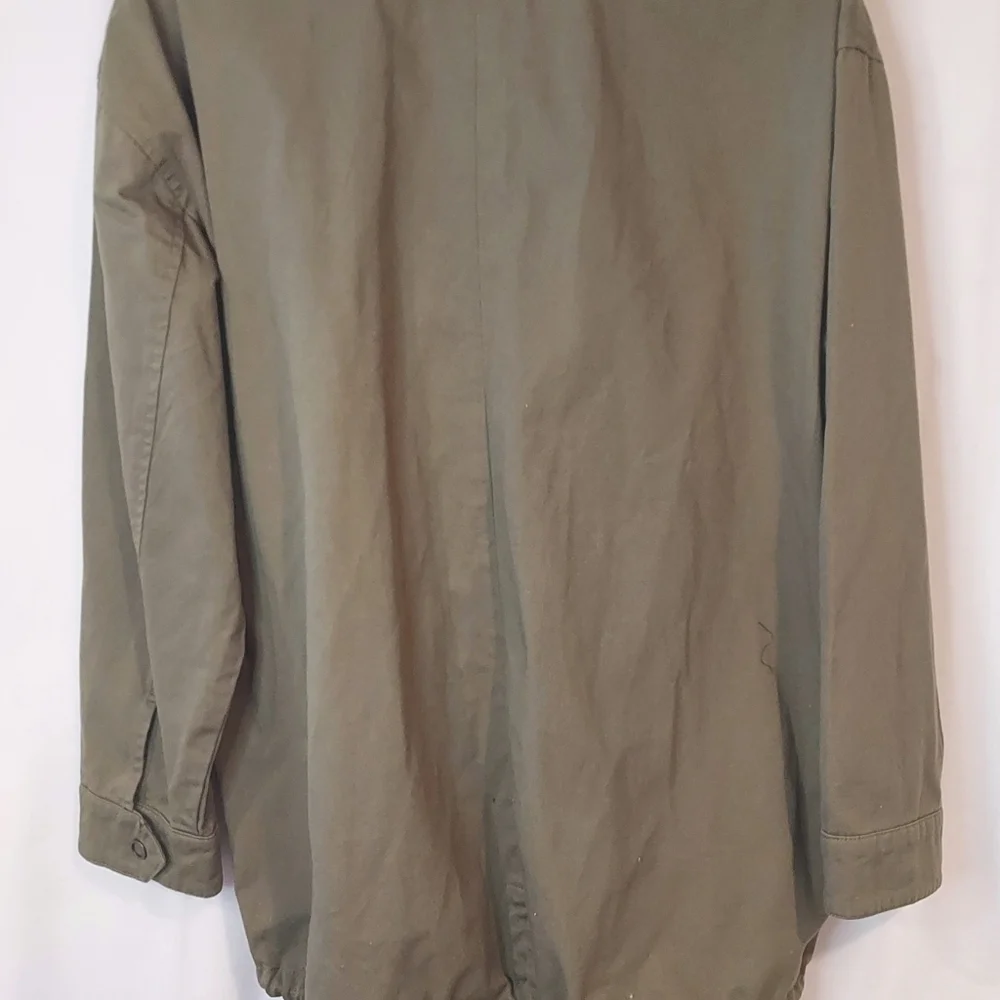 CALI 1850 Military Zara fatigue olive green oversize pearl detail jacket… - Picture 8 of 15